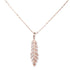 14kt Rose Gold and Diamond Feather Pendant