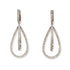 14KT White Gold Diamond Double Teardrop Dangle Earrings
