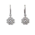 14KT White Gold & Diamond Flower Dangle Earrings
