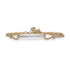 14KT Yellow Gold Link and Diamond Bar Bracelet