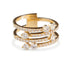 14KT Yellow Gold & Diamond Multi-Bypass Band Ring