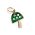 14KT Yellow Gold, Diamond & Green Enamel Mushroom Charm