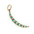 14KT Yellow Gold, Diamond & Turquoise Moon Charm