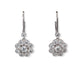 14KT GOLD & DIAMOND FLOWER DANGLE EARRINGS