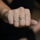 18KT YELLOW OR ROSE GOLD PAVE DIAMOND CLAW RINGS
