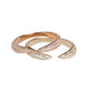 18KT YELLOW OR ROSE GOLD PAVE DIAMOND CLAW RINGS