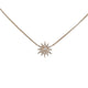 14KT YELLOW GOLD & DIAMOND STARBURST NECKLACE