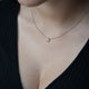 14KT YELLOW GOLD & DIAMOND STARBURST NECKLACE