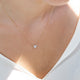 14KT YELLOW GOLD & DIAMOND MINI BUTTERFLY NECKLACE