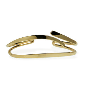 VINTAGE 18KT YELLOW GOLD ORGANIC CUFF BRACELET
