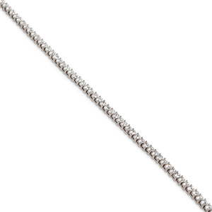 14KT WHITE GOLD STRAIGHT LINE TENNIS BRACELET