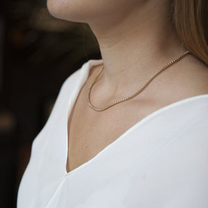 VINTAGE 14KT YELLOW GOLD BOX CHAIN