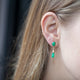 VINTAGE JADE EARRINGS, 14KT YELLOW GOLD
