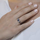 PLATINUM SAPPHIRE AND DIAMOND RING