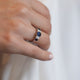 PLATINUM SAPPHIRE AND DIAMOND RING