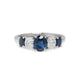 PLATINUM SAPPHIRE AND DIAMOND RING