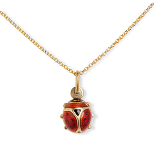 VINTAGE 14KT GOLD & ENAMEL LADYBUG CHARM