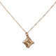 18KT TIFFANY ATLAS CUBE PENDANT & NECKLACE