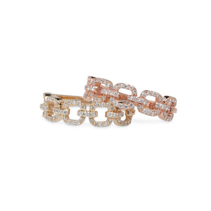 14KT DIAMOND LINK RINGS