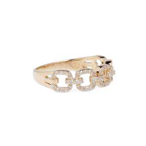 14KT DIAMOND LINK RINGS