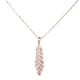 14KT ROSE GOLD AND DIAMOND FEATHER PENDANT