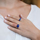 VINTAGE LAPIS & YELLOW GOLD RING