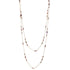 Yellow Gold & Pink Sapphire Long Diamond-by-the-Yard Necklace: