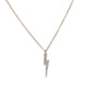 14KT YELLOW GOLD &  DIAMOND LIGHTENING BOLT NECKLACE