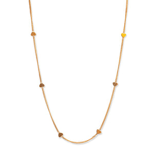 14KT YELLOW GOLD HEART CHAIN