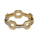 14KT YELLOW GOLD AND DIAMOND LINK RING