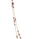 Close-up of pink sapphire stones on yellow gold chain