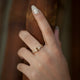 14KT YELLOW GOLD AND DIAMOND LINK RING