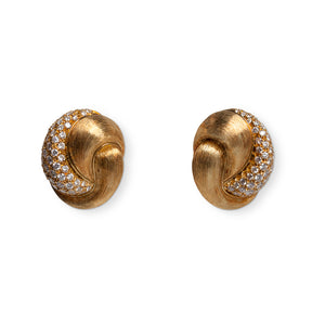 VINTAGE HENRY DUNAY 18KT & DIAMOND EARRINGS