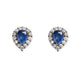 18KT SAPPHIRE & DIAMOND EARRINGS