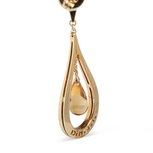 DI MODOLO FIAMMA 18KT YELLOW GOLD, CITRINE & DIAMOND EARRINGS.