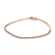 14KT ROSE GOLD TENNIS BRACELET WITH 3-PRONG SETTING