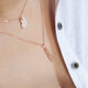 14KT ROSE GOLD AND DIAMOND FEATHER PENDANT