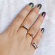 ANTIQUE PLATINUM & 18KT THREE STONE DIAMOND RING
