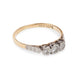 ANTIQUE PLATINUM & 18KT THREE STONE DIAMOND RING