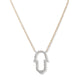 14KT GOLD & DIAMOND HAMSA NECKLACE