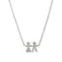 14KT White Gold & Diamond Male & Female Stick Figure Necklace