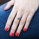 VINTAGE 14KT DIAMOND & SAPPHIRE RING