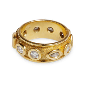 18KT YELLOW GOLD UNIQUE ETERNITY BAND