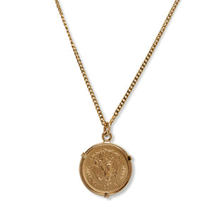 18KT VINTAGE COIN PENDANT ON CHAIN