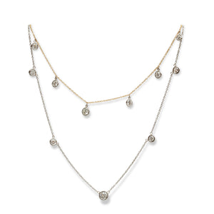 18KT/PLATINUM DANGLING DIAMOND-BY-THE-YARD