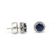 PLATINUM SAPPHIRE & DIAMOND EARRINGS