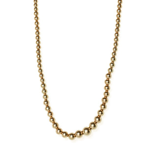 14KT VINTAGE VICTORIAN GOLD BEAD NECKLACE