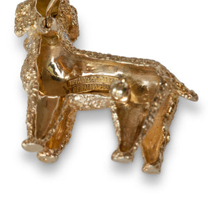 18KT YELLOW GOLD & DIAMOND TIFFANY & C0 POODLE PIN/BROOCH