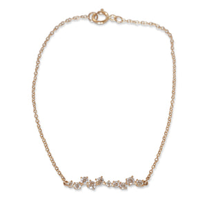 14KT DIAMOND ACCENTED BAR BRACELET