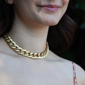 18KT YELLOW GOLD SEAMLESS LINK NECKLACE
